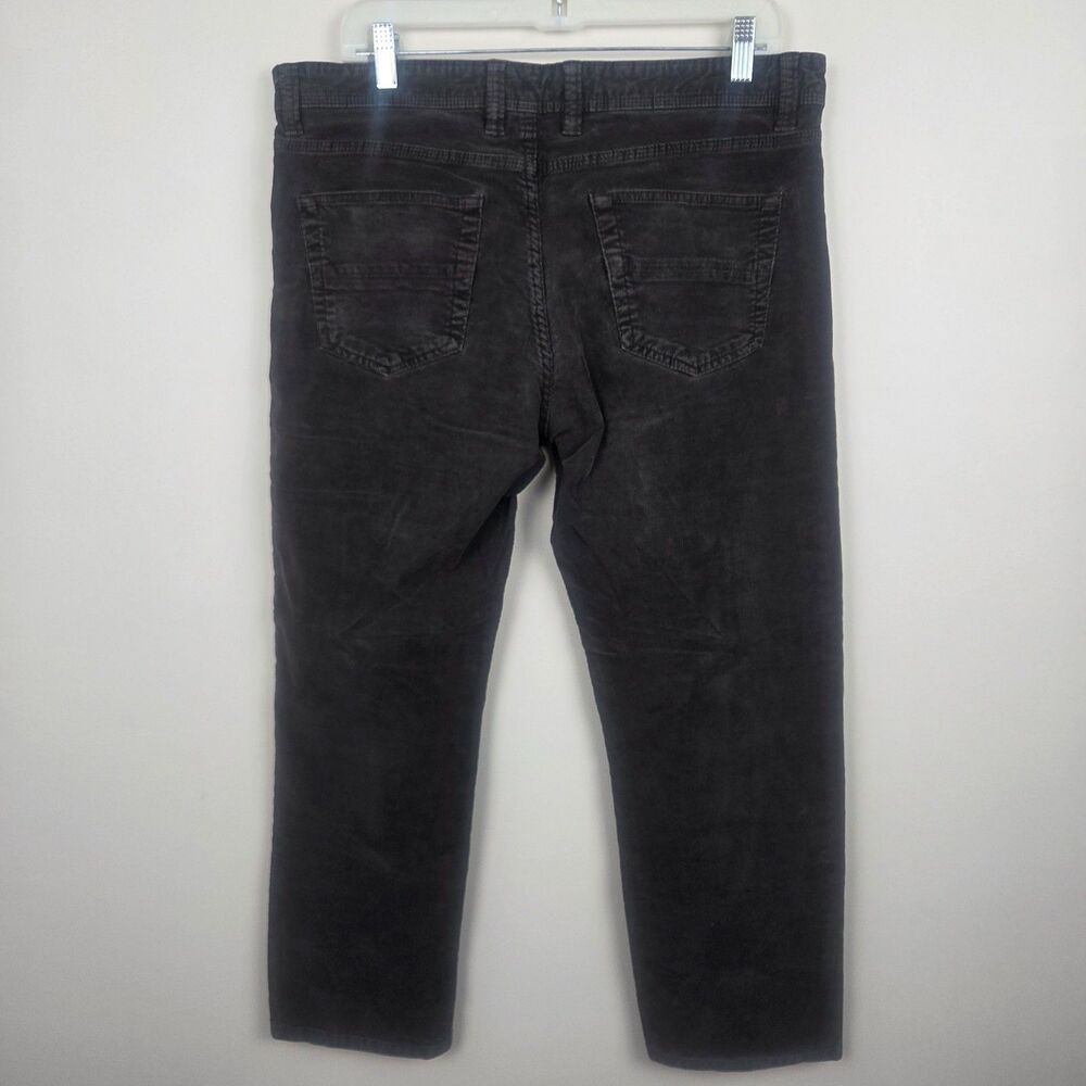 Weatherproof Corduroy Pants Mens 34x30 Black Stretch 5 Pocket Straight Leg